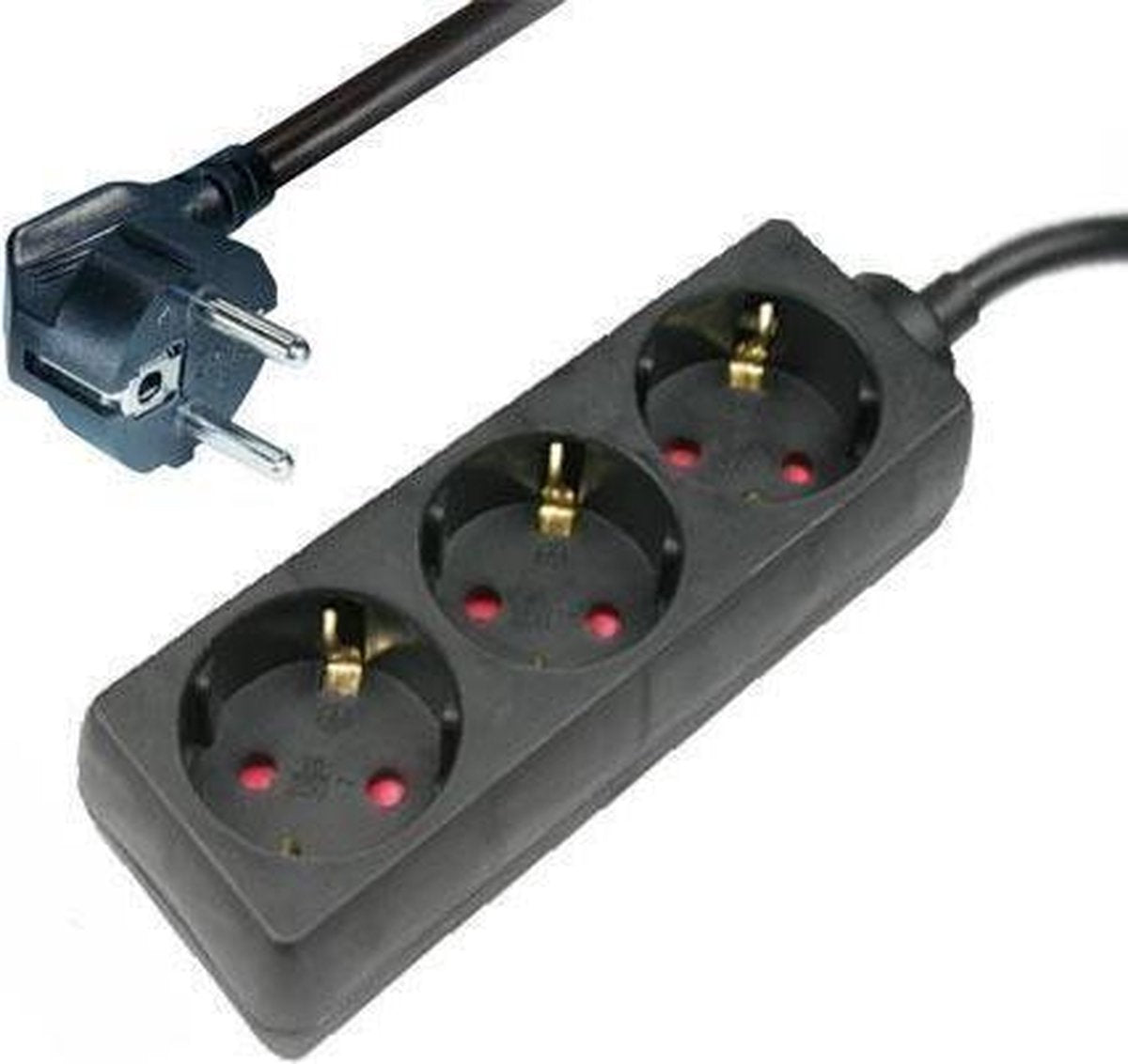 Techtube Pro - Stekkerdoos 3 voudig - Zwart - 5 meter