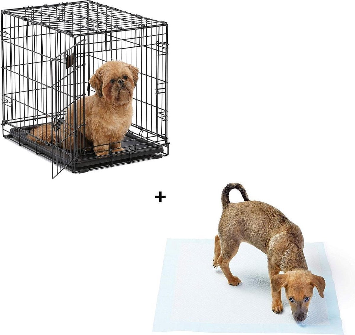 Hondenbench (60x45x51cm) met 60 Puppy Pads (60x45cm)