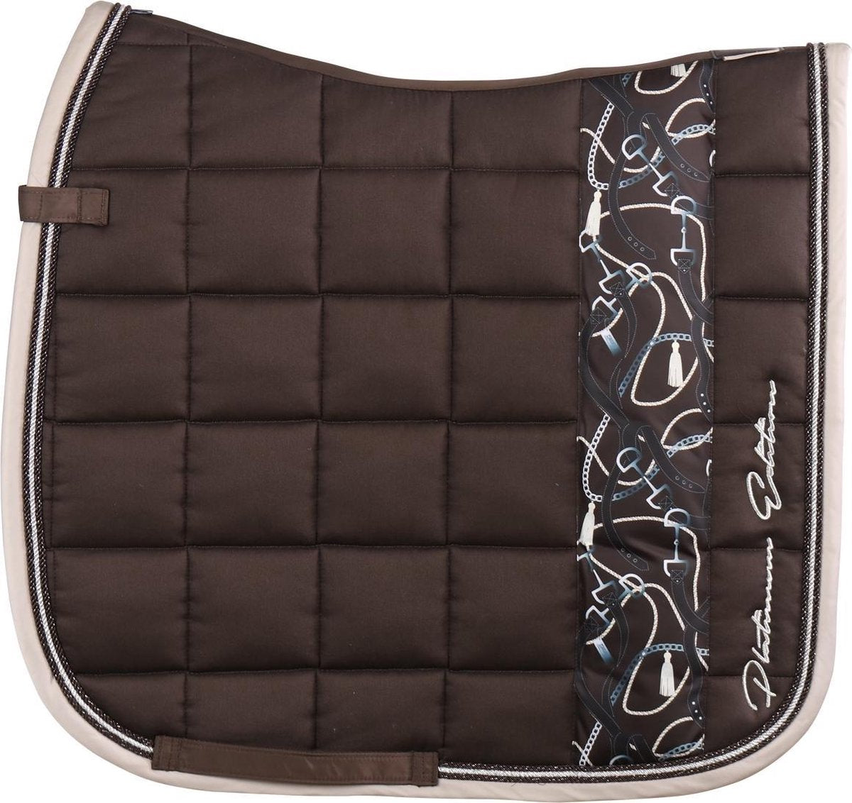 Eskadron Zadeldek  Platinum Big Square Cotton - Brown - dressuur Paard