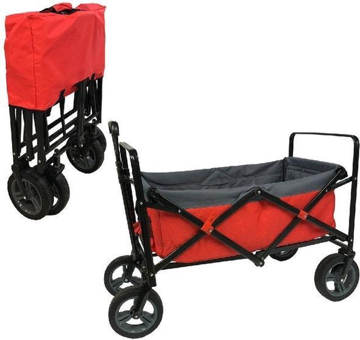Outdoor Bolderwagen Rood/Grijs