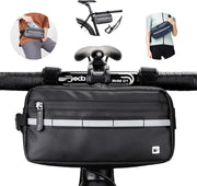 Rhinowalk® 4 in 1 Fietstas Stuur Volledig Waterdicht - Stuurtas Fiets Afneembaar - 3L - Ook Frametas - Zwart