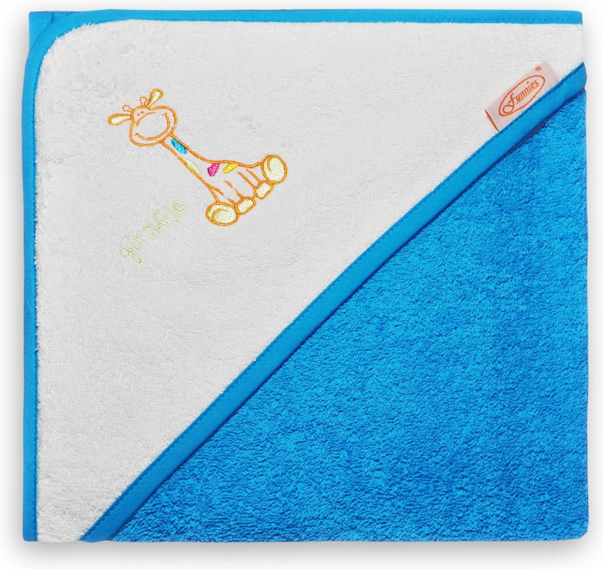 Funnies - Badcape - Girafje - Oranje/Turquoise - 27111