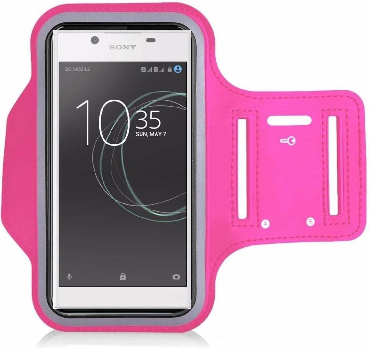 Roze Sportarmband Hoesje Hardloopband Sony Xperia L1