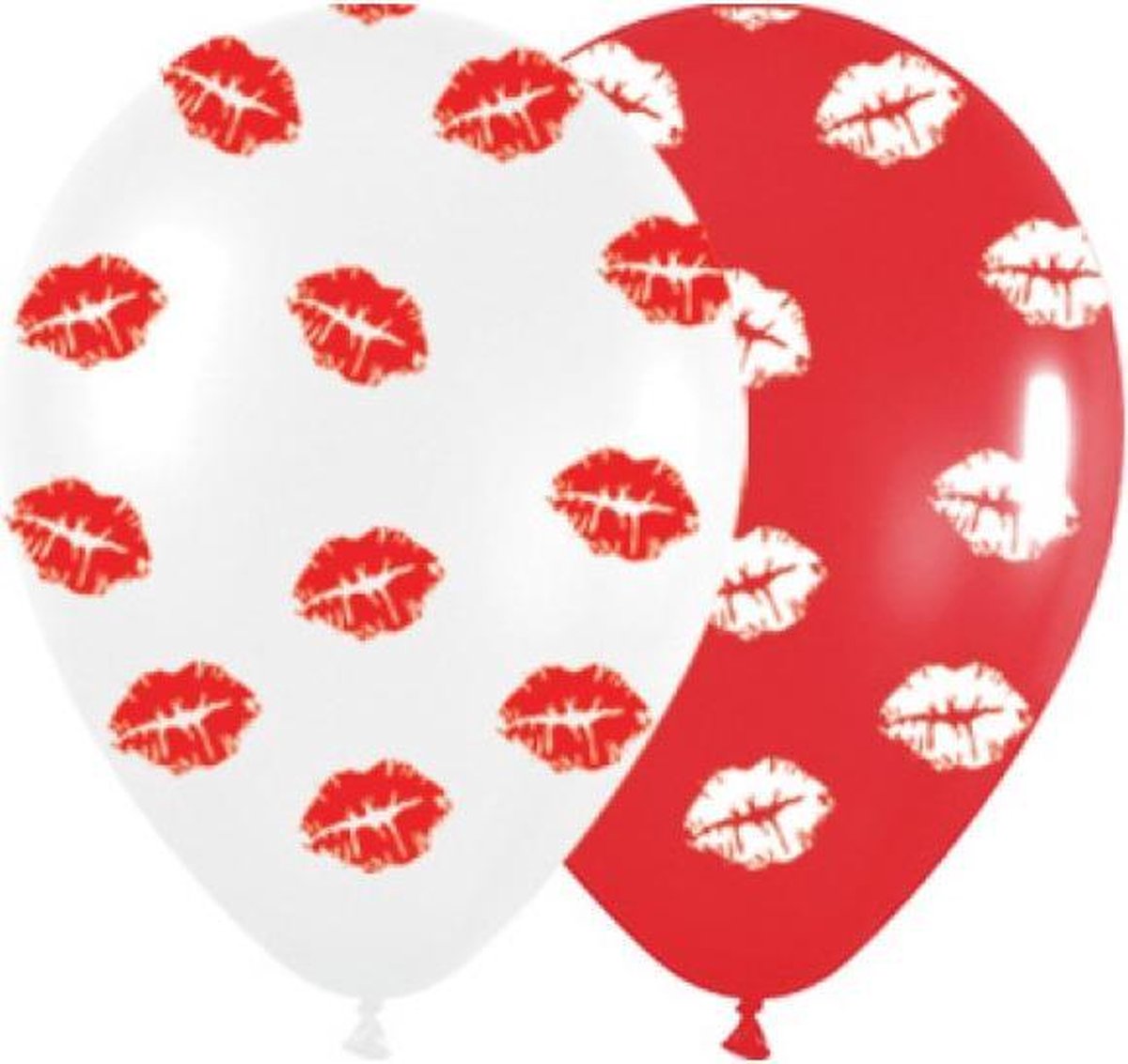 Ballonnen kusjes opdruk 8 stuks