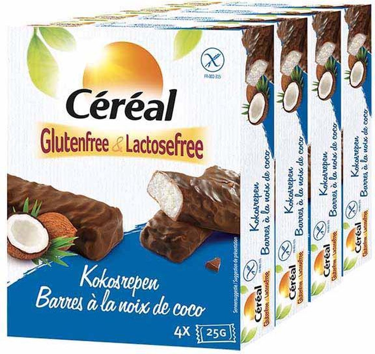 4x Cereal Kokosrepen Glutenvrij En Lactosevrij 4 x 25 gr