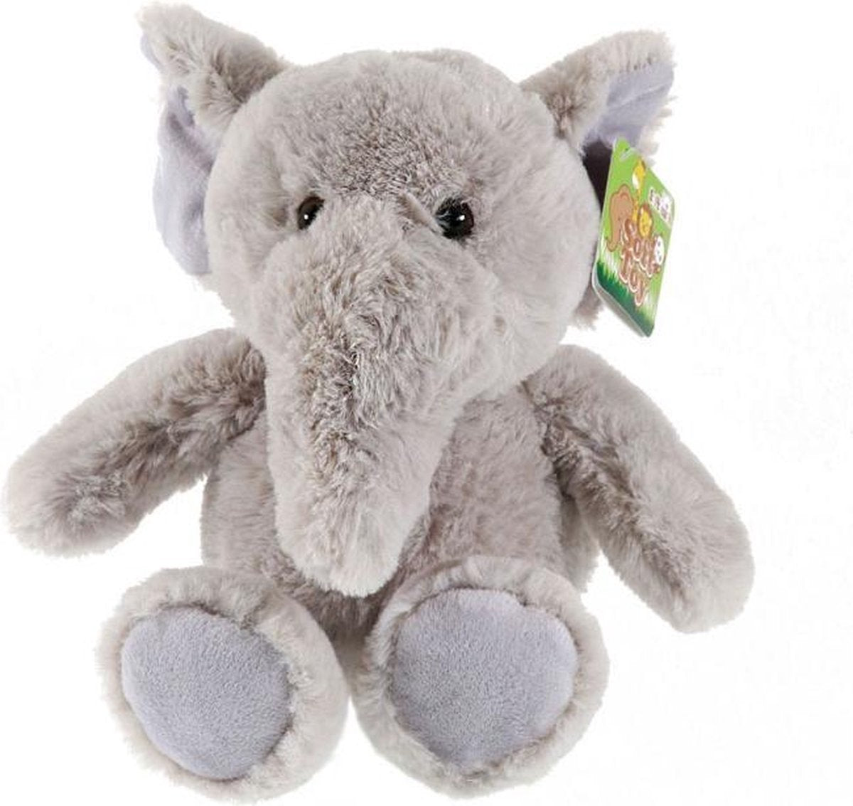 Soft Touch Knuffelolifant Zittend Grijs 21 Cm