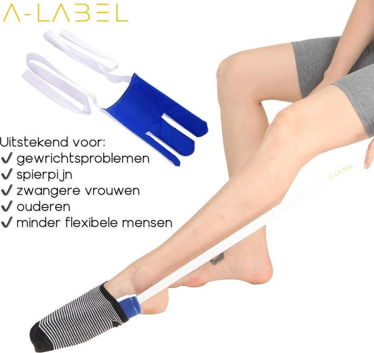 Sokaantrekker | Sok En Kousen Aantrekhulp | gemakkelijk sokken aantrekken | Hulp Bij Sokken Aantrekken | Donker Blauw | Hoogwaardige Sokaantrekker Hulp |Flexibele sokaantrekker