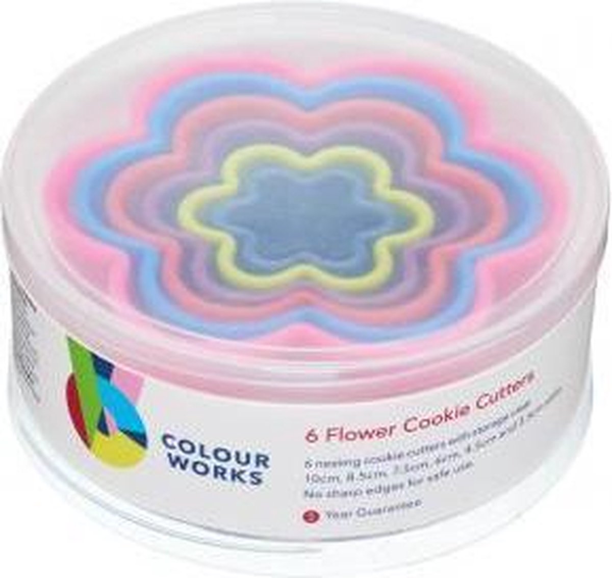 Colourworks Koekuitsteekset Bloemen Kunststof 6-Delig