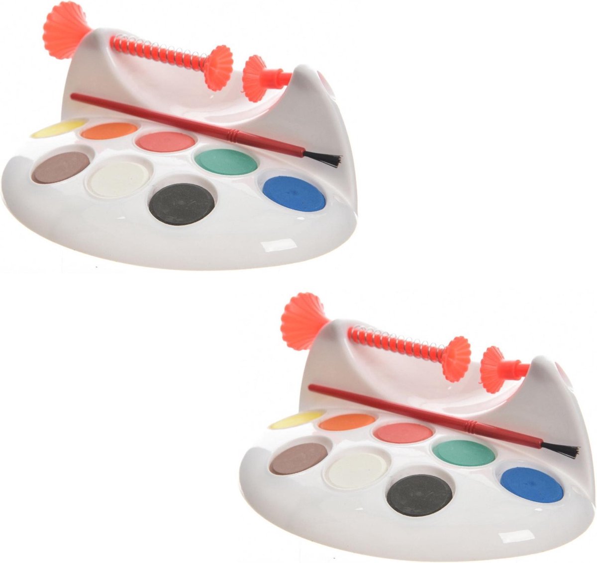 2x stuks paaseieren schilder set houder met verf en kwastjes - Pasen verfmolens