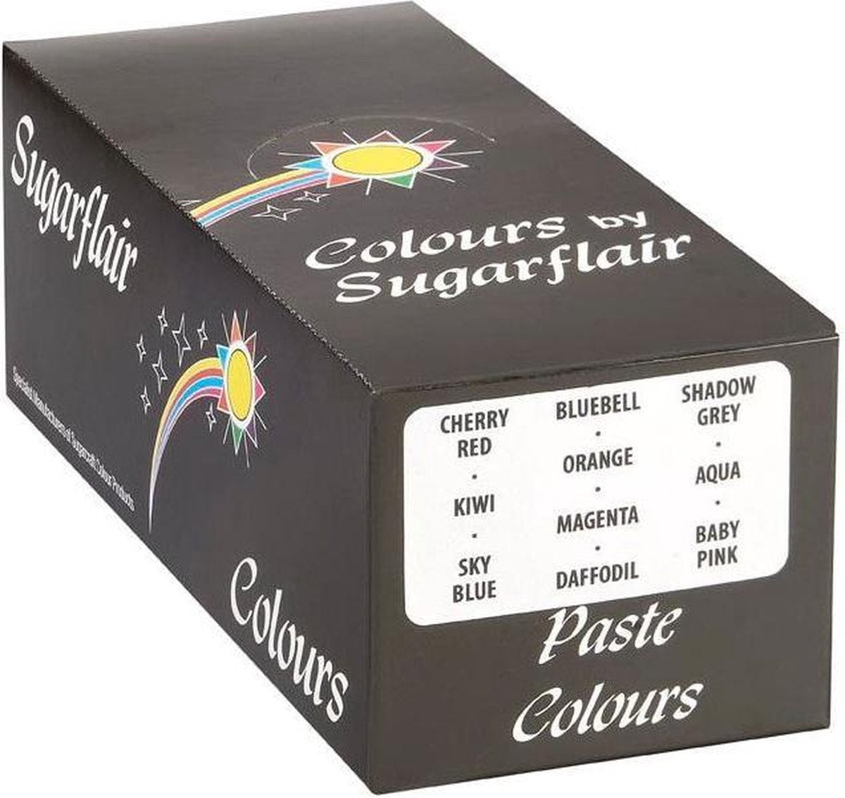 Sugarflair Pastel Paste Colours Collection Set van 10 Kleuren - Voedselkleurstof