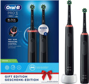 Oral-B Pro 3 3900 - Zwart - Elektrische Tandenborstel - Ontworpen Door Braun - 2 Handvatten en 2 opzetborstels