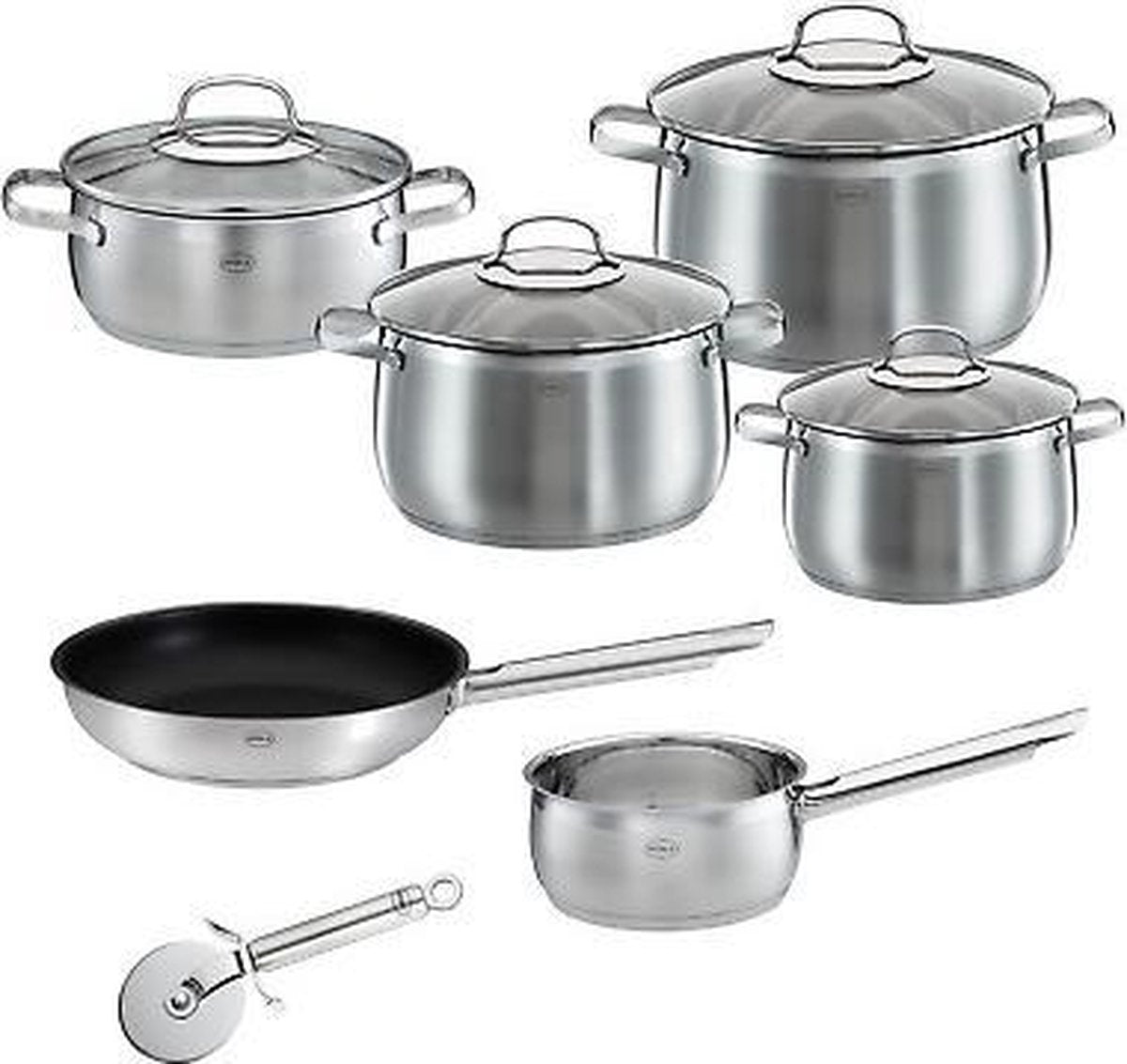potten en pannenset 11dlg Rösle - Edelstaal 18/10 ook inductie