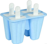 ZijTak - Ijsjesvorm - 4 stuks - Siliconen - Waterijs Vorm - Bakvorm - Fruitijs - Yoghurt ijs - Ijslolly - Frisco - Magnum mold - DIY Ijsjes - Zomer - Pastel blauw