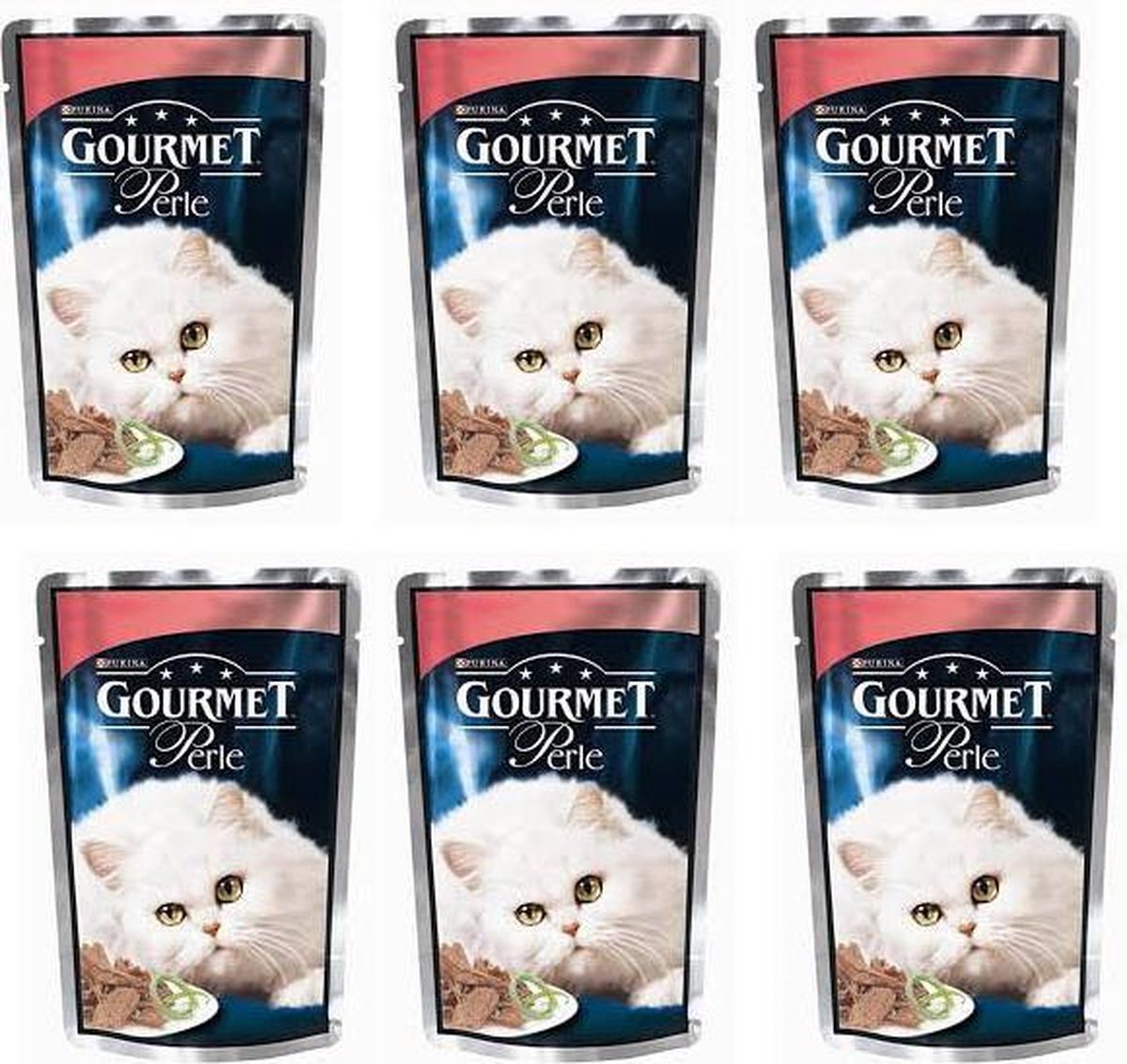Gourmet Perle 85G Vis Delicatesse Met Tonijn En Hele Garnalen per 6 zakjes!!