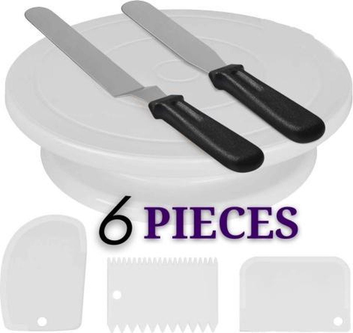 6 stks / set Cake Draaitafel Set Decoreren Tafel Decoreren Mond Siliconen Zak Bakken DIY Combinatie
