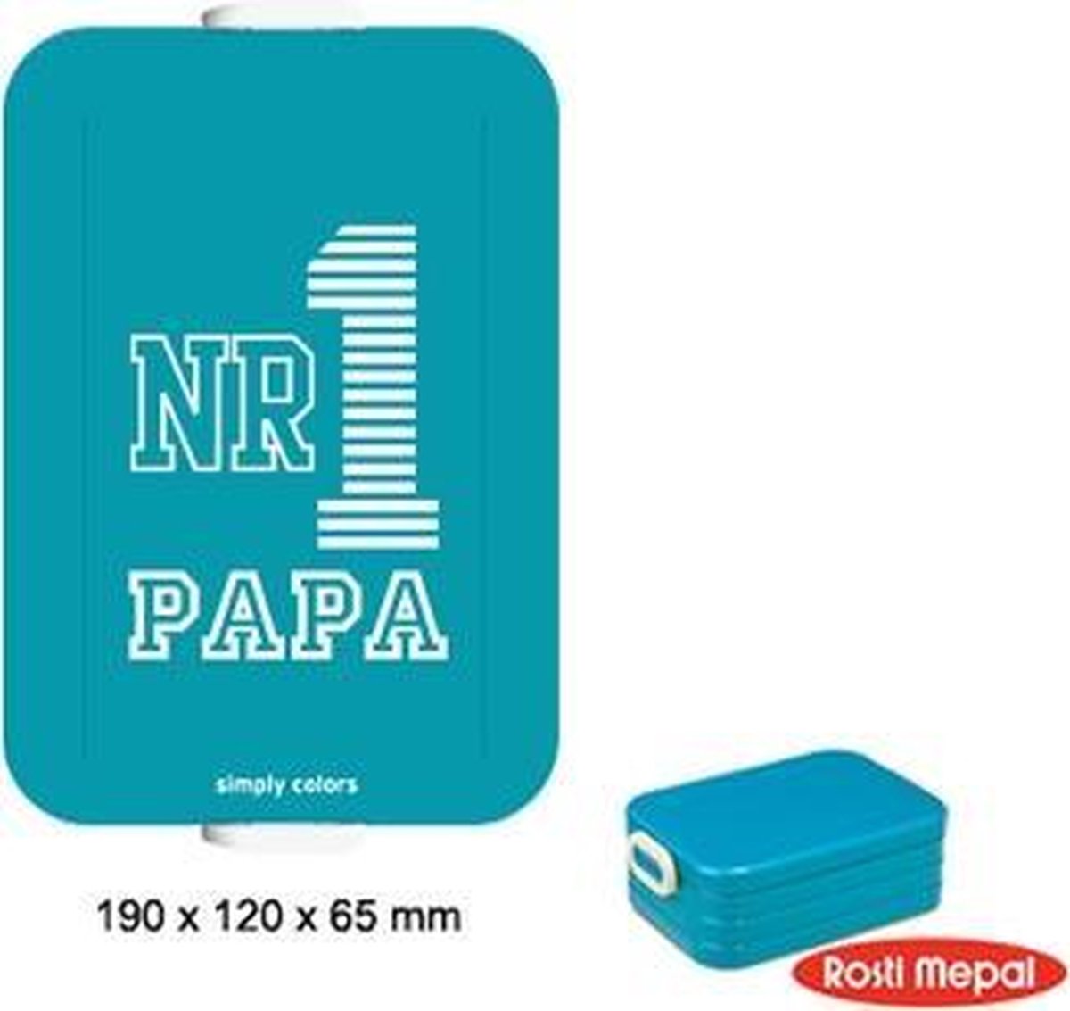Mepal lunchbox TO GO illustration - Medium - Blauw - NR 1 Papa