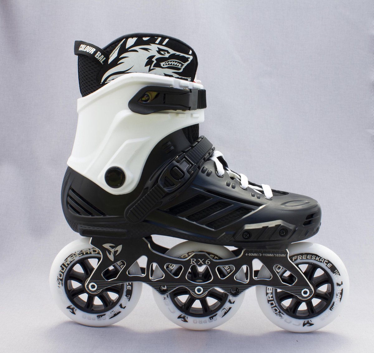 Colourblade Inline Skate - RX6 Fitness Skate - Skeeler- Maat 39 - Unisex - Zwart/Wit