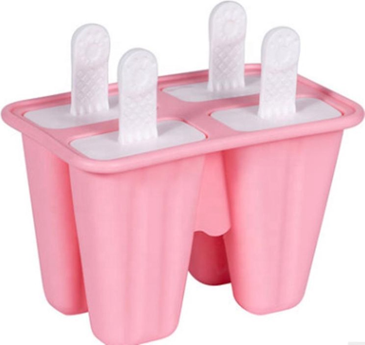 ZijTak - Ijsjesvorm - 4 stuks - Siliconen - Waterijs Vorm - Bakvorm - Fruitijs - Yoghurt ijs - Ijslolly - Frisco - Magnum mold - DIY Ijsjes - Zomer - Pastel roze