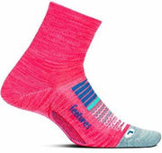 Feetures Elite Light Cushion Quarter - Roze - Hardloopsokken - Sportsokken - Large - 43/46