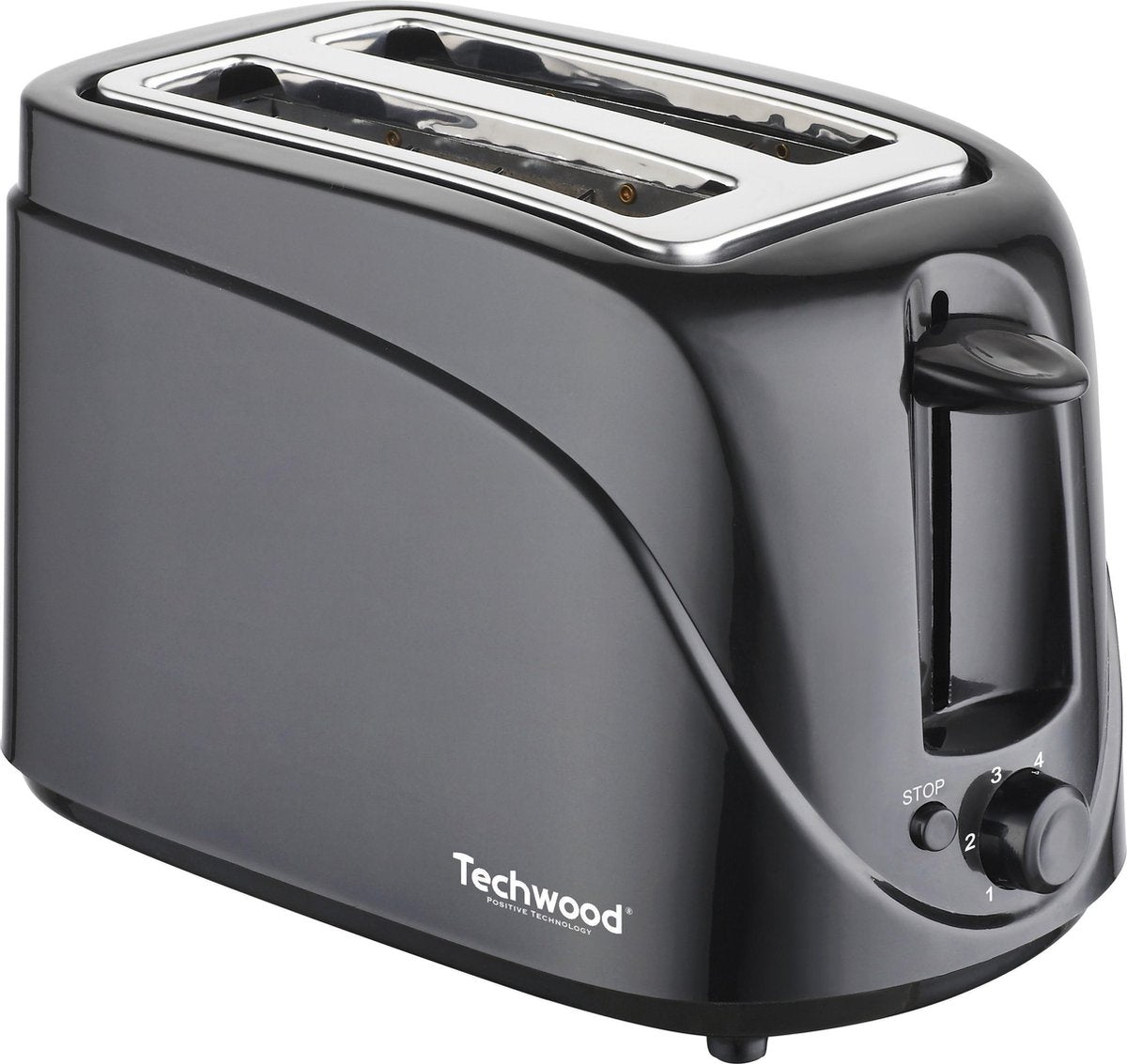 Techwood - Broodrooster - 2-slots - zwart