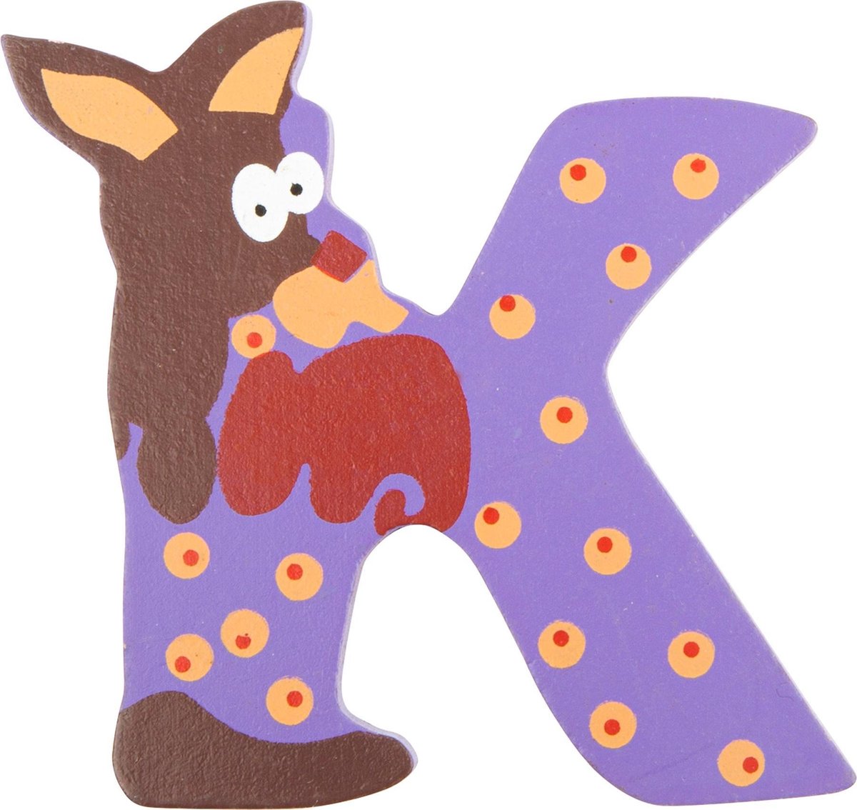 Small Foot Alfabet Dieren Letter K Hout 8 Cm