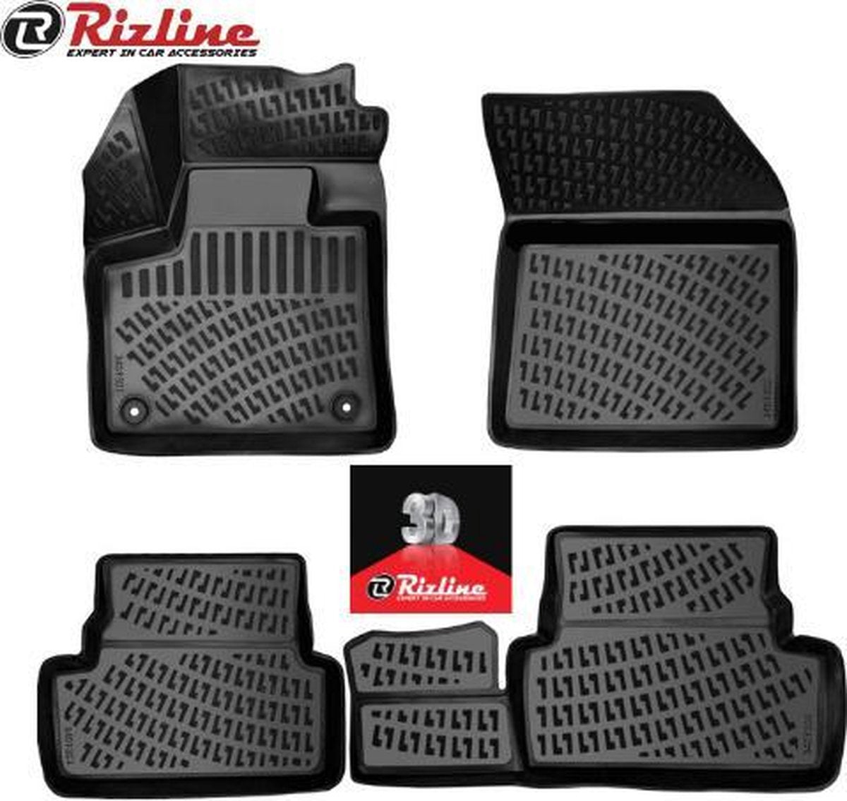 Automatten Renault Scenic 3 2009-Heden Premium 3D originele pasvorm-rubberen zwart