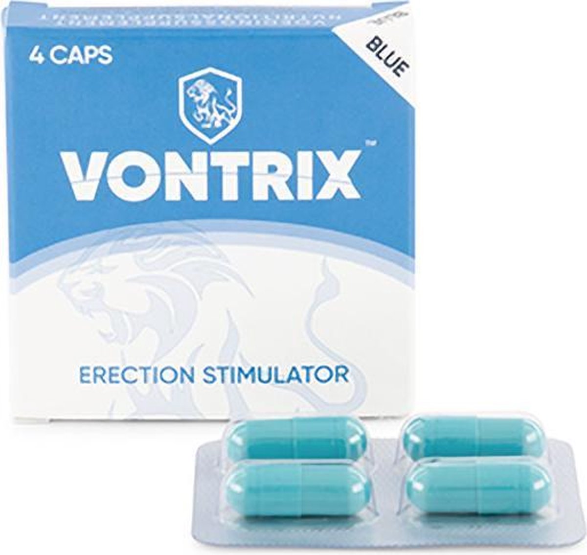 Vontrix Blue Erectiepillen 4 capsules - 100% natuurlijk