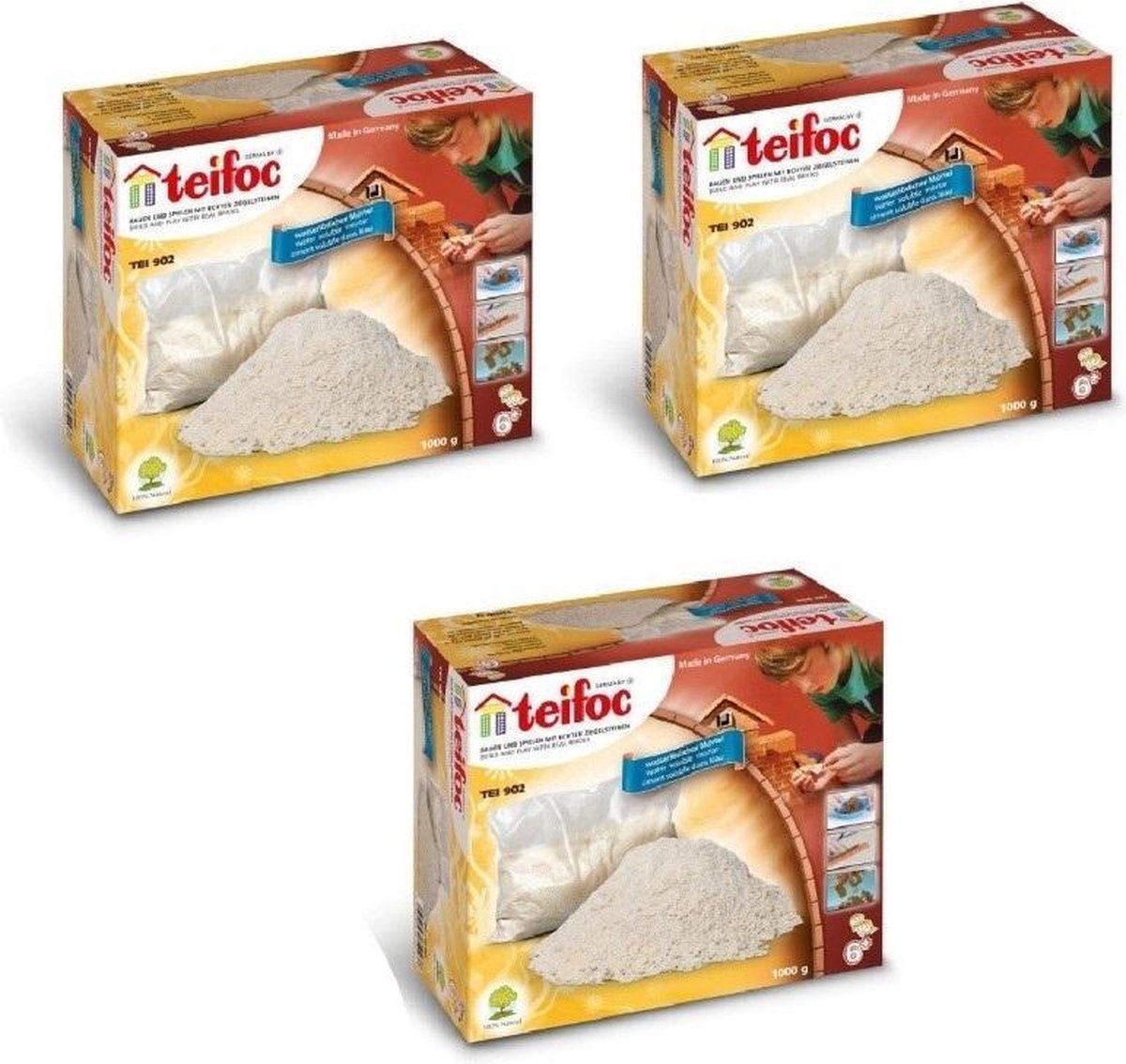 Teifoc Cement 1 Kg 3 Stuks