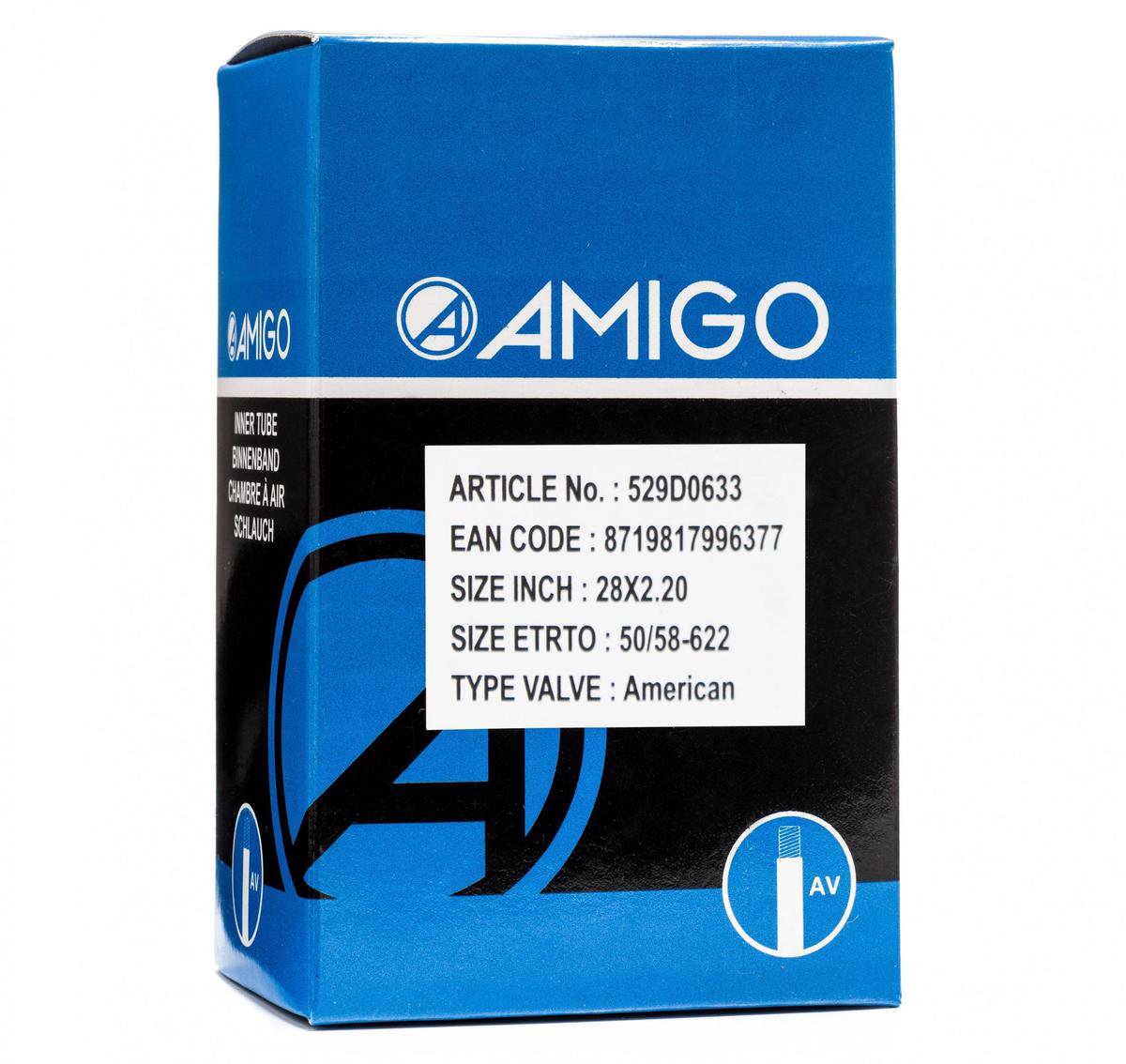 Amigo Binnenband 28 inch - ETRTO 50/58-622 - Autoventiel