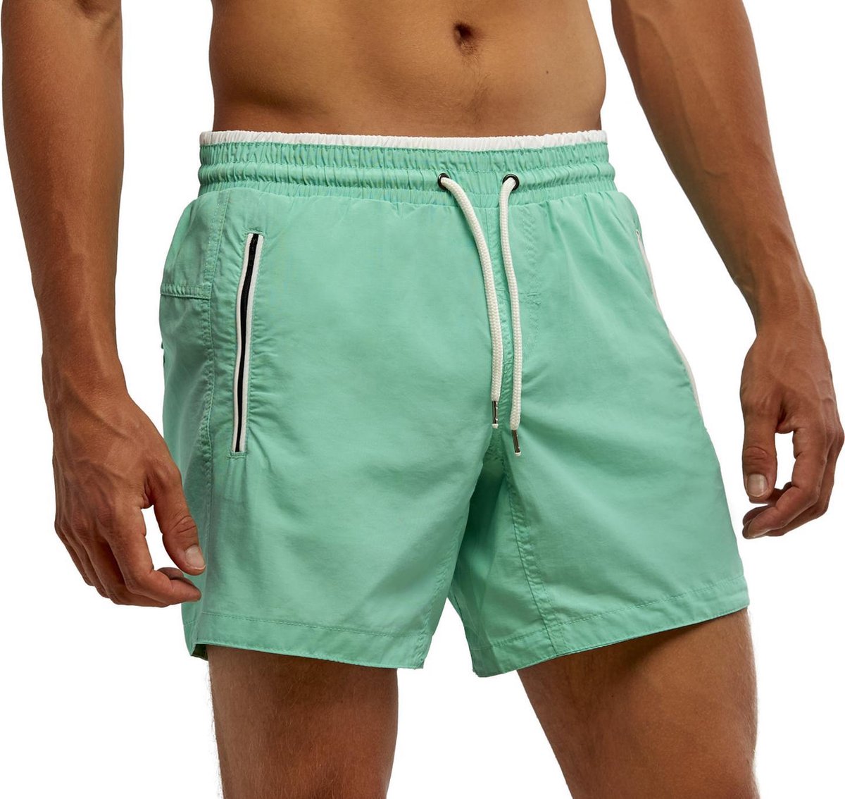Coral Beachwear The Fresh - zwembroek - ritszakken - mannen - mintgroen - 100% Taslan - sneldrogend