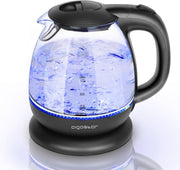 Aigostar Elfin 30IAX - 1L Glazen waterkoker met LED - Zwart