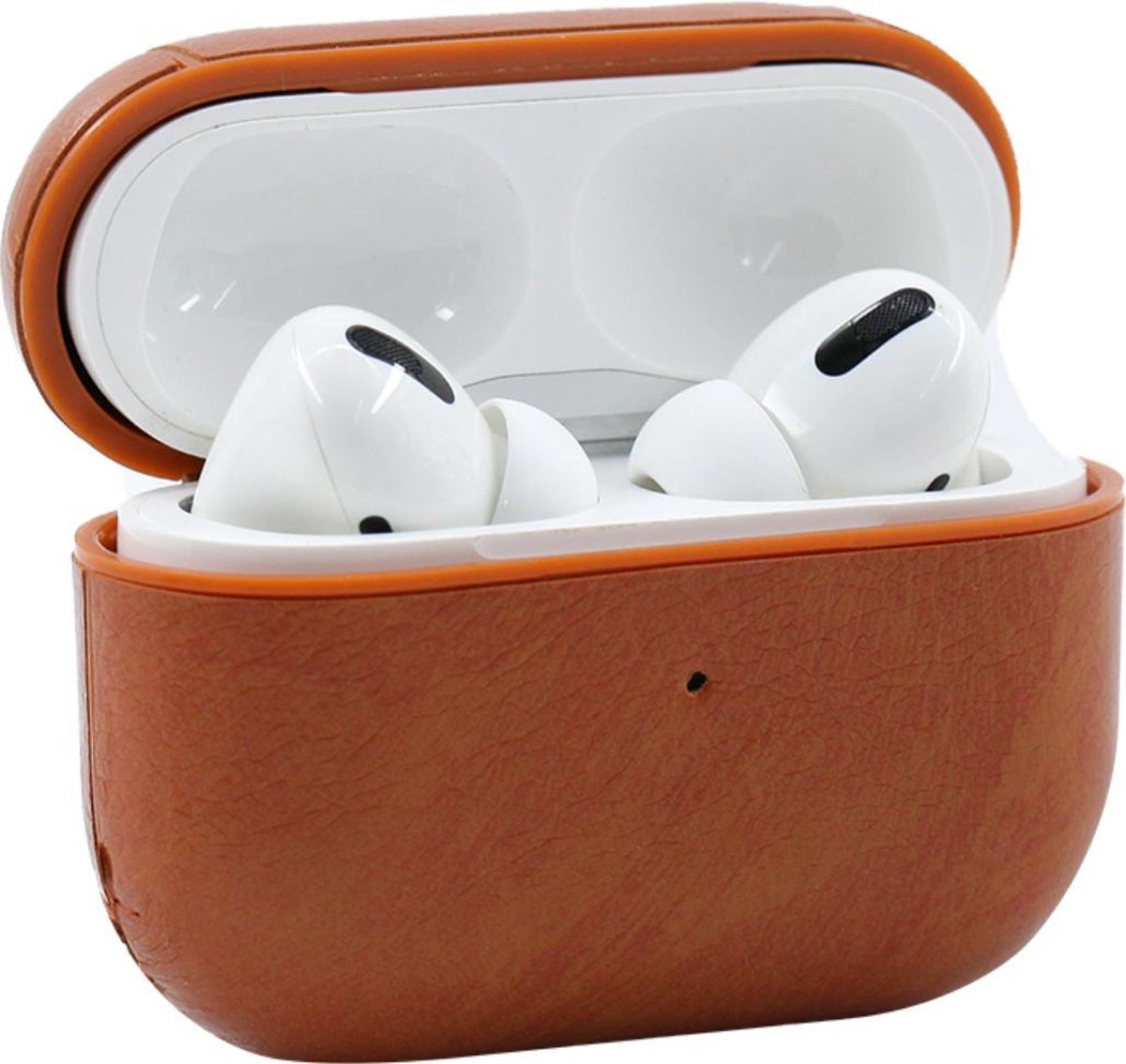 YPCd® Apple AirPods Pro Hoesje - Bruin- PU leer Hard Case