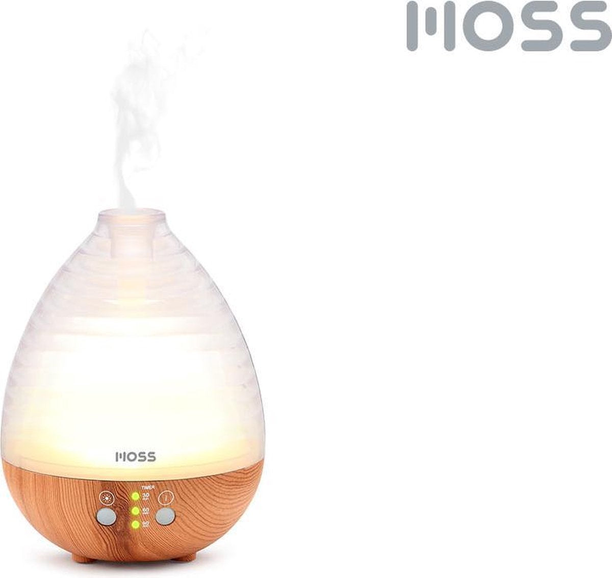 MOSS - Luchtbevochtiger/Geurdispenser met LED – Bulb – 235 ml