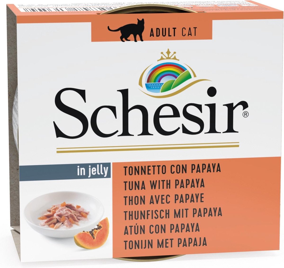 Schesir Kat Tonijn/Papaja 75 gr - 14 stuks