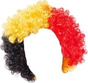 België Supporterspruik Tricolore Belgium Wk Zwart/geel/rood