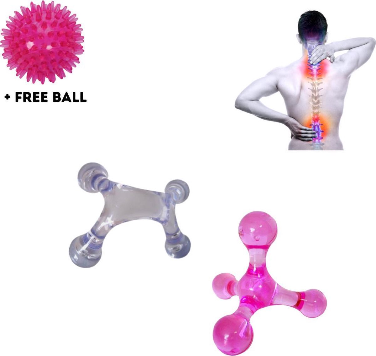 Massage tools - Ergonomisch - Bal - Ontspanningspakket -  Jacknobber - Multifunctioneel - Lichaam - Stick - Triggerpoint - Staaf - Massage - Fysiotherapeut - Therapie - Vrouw - Man - Ontspanning - Relax