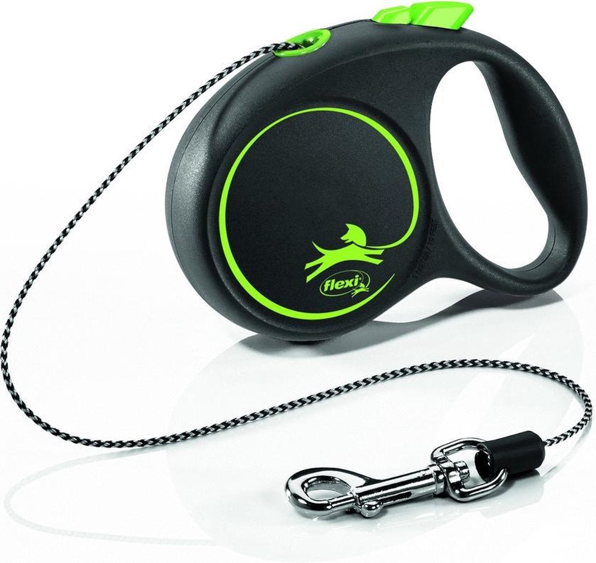 Flexi Rollijn Black Design Cord Groen