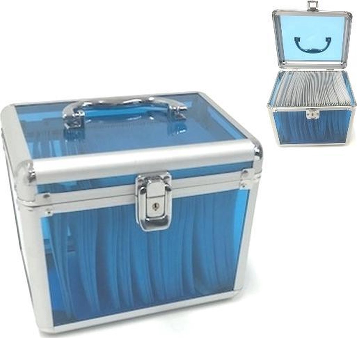 CD DVD opbergkoffer dj case voor opbergen 70 CD DVD of Games inclusief opberghoesjes SET VAN 2 STUKS