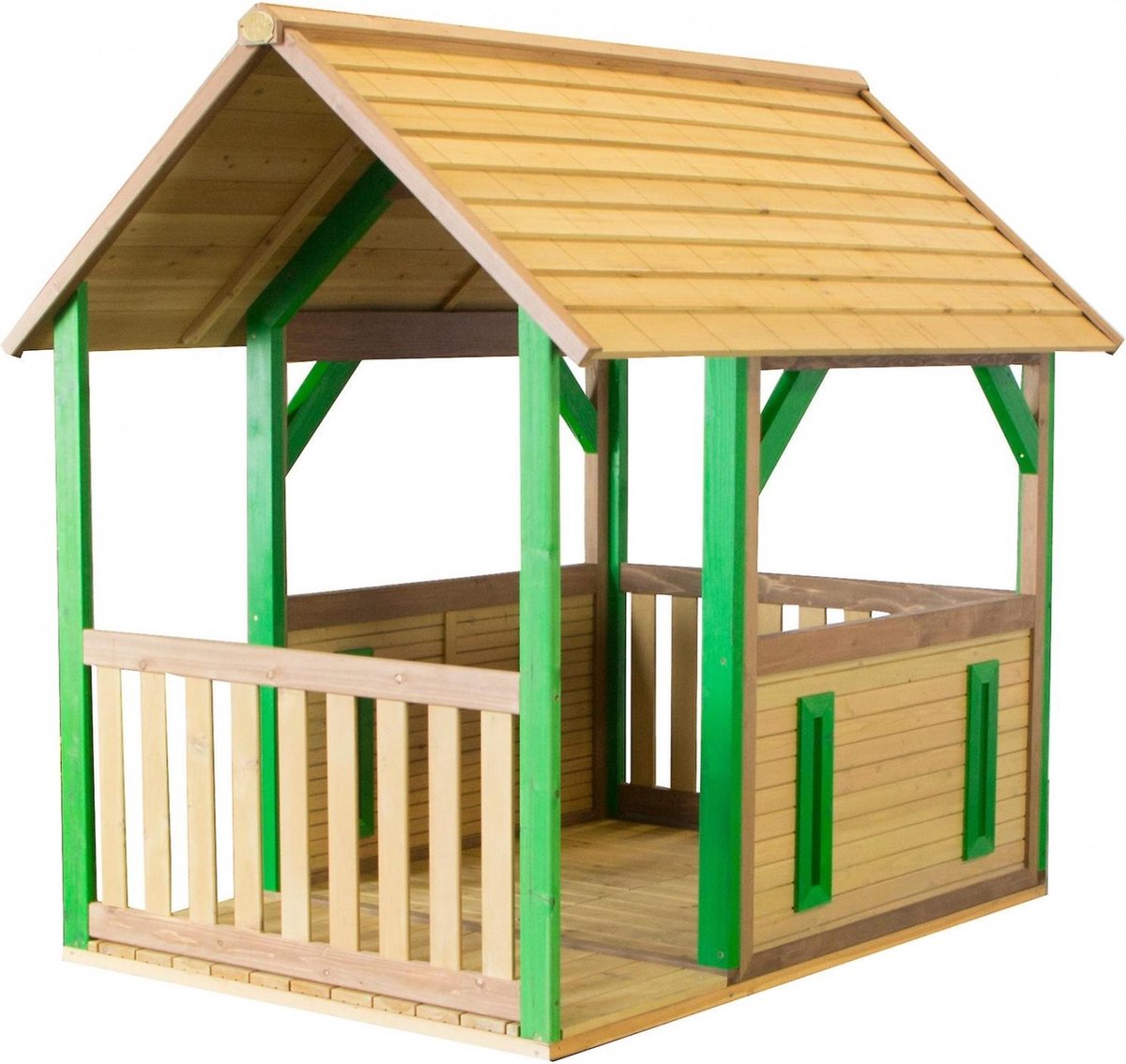 Axi Forest Speelhuis met veranda / Safari / FSC 100% cederhout / 191 x 137 x 178 cm / Prefab panelen / 5 jaar garantie!