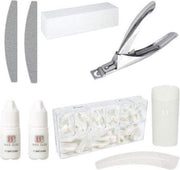 GUAPÀ - Kunstnagel Tips Voordeel Set 500 stuks - Naturel Tips met Nagellijm Tipknipper en Nagel Vijlen - Tips voor Acryl Nagels & Gel nagels / Hoge Kwaliteit - Professionele Markt