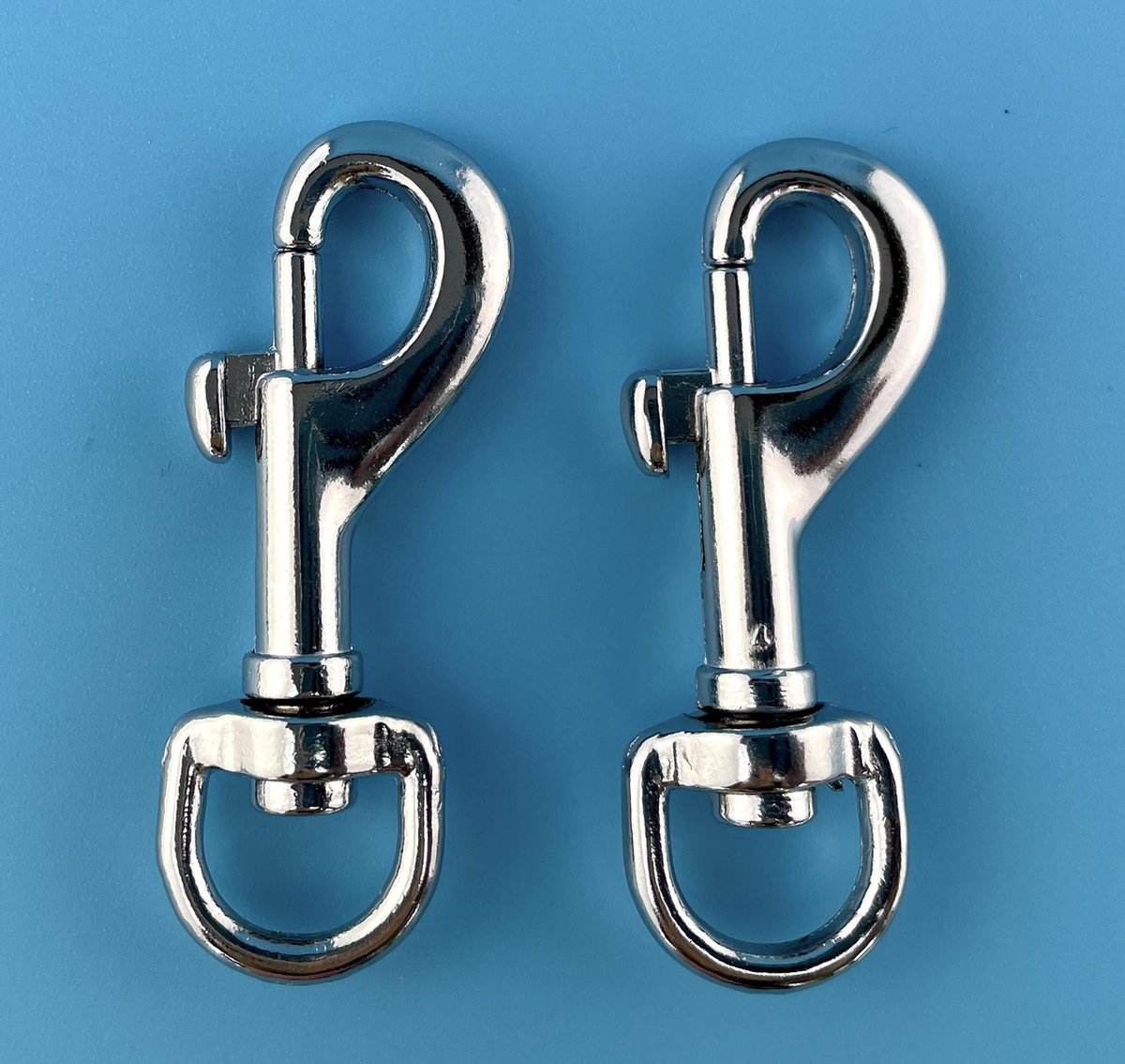 Musketon - Musketonhaak - 2 stuks - 6 cm - RVS