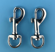 Musketon - Musketonhaak - 2 stuks - 6 cm - RVS