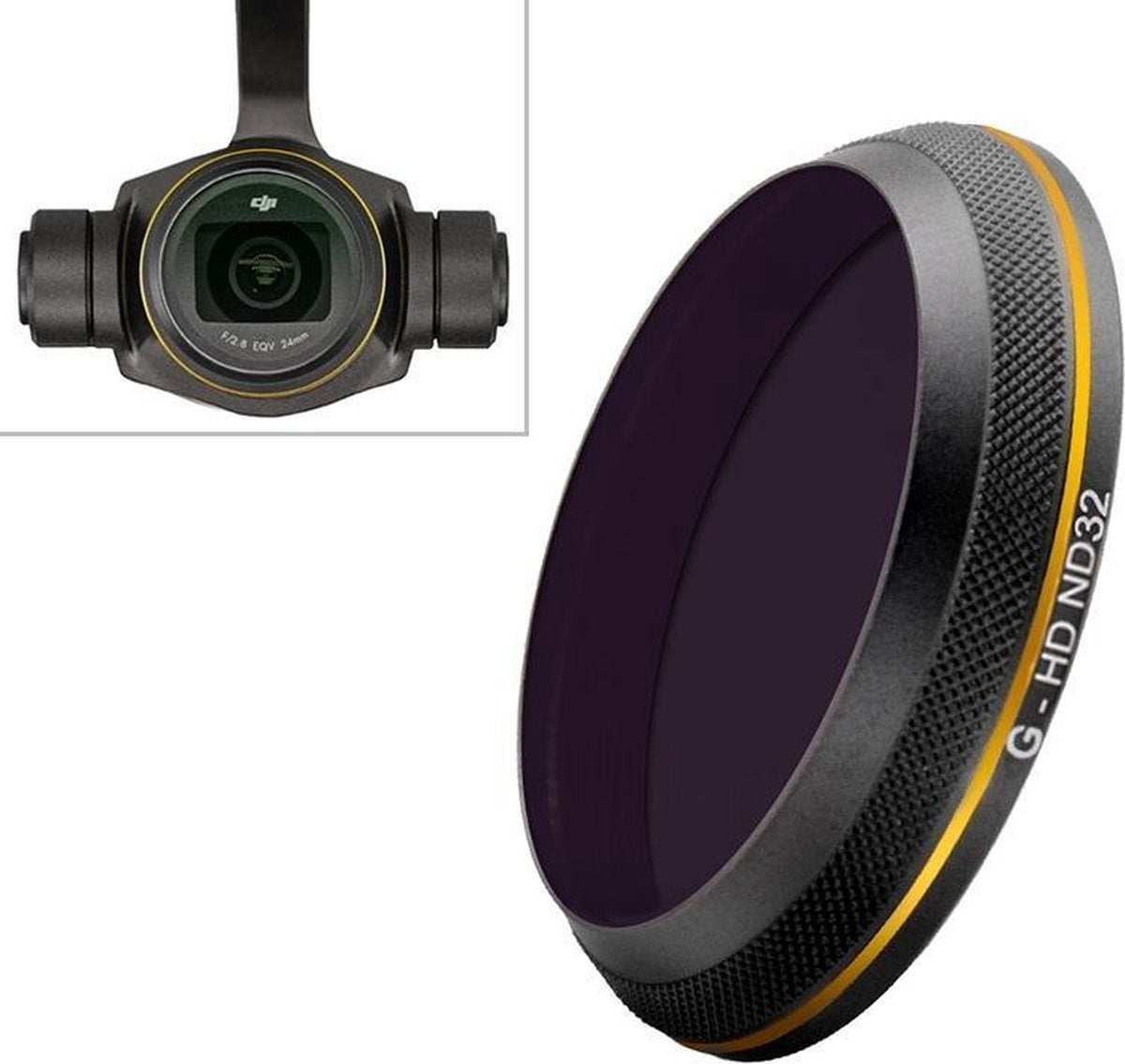PGYTECH X4S-HD ND32 Gouden rand lensfilter voor DJI Inspire 2 / X4S Gimbal Camera Drone-accessoires