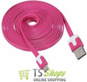 Micro USB Kabel Datacable 3 meter Universeel Fuchsia