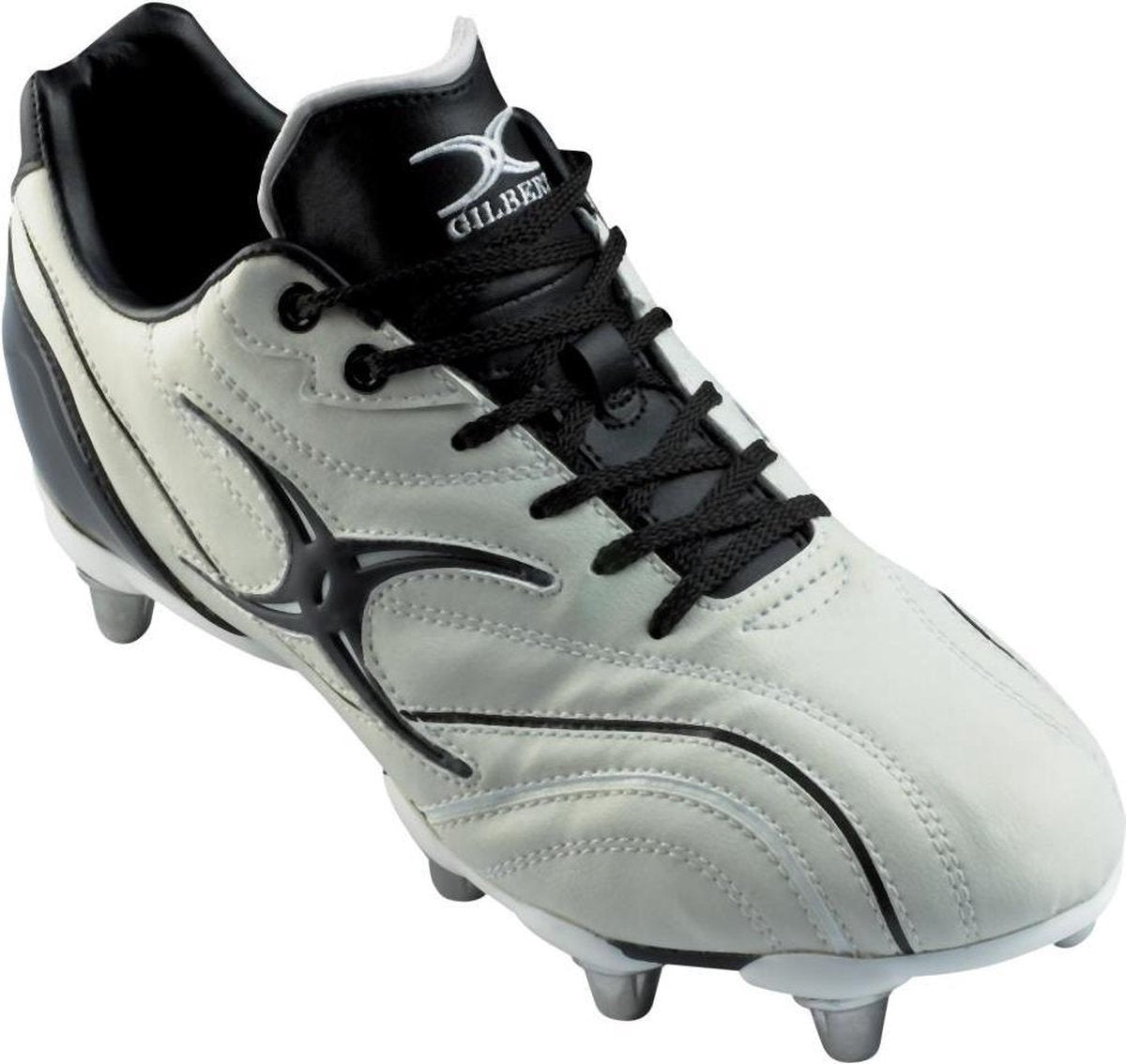 Gilbert rugbyschoenen S/St Zenon wit/zwart 8 noppen S14 / maat 49