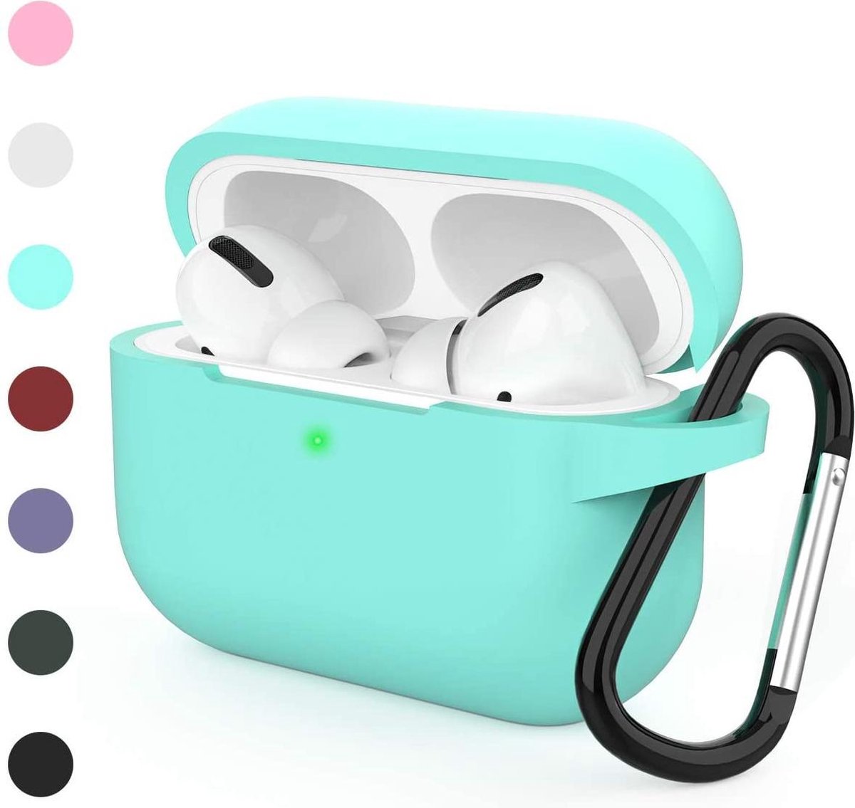 AirPods Pro Hoesje - Siliconen Case - Airpods Pro Hoesje -  Lichtblauw - Coast Blue