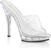 Fabulicious Hoge hakken -37 Shoes- LIP-101MMG US 7 Transparant/Zilverkleurig