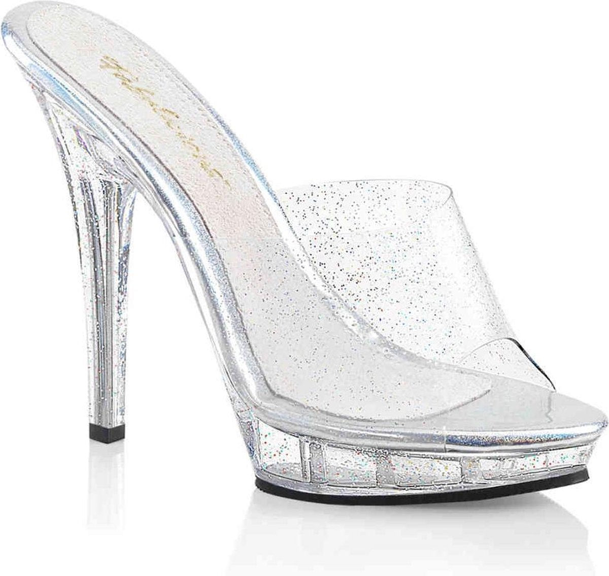 Fabulicious Hoge hakken -37 Shoes- LIP-101MMG US 7 Transparant/Zilverkleurig
