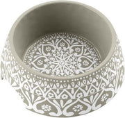 Tarhong voerbak boho medallion taupe 18x18x7 cm 590 ml