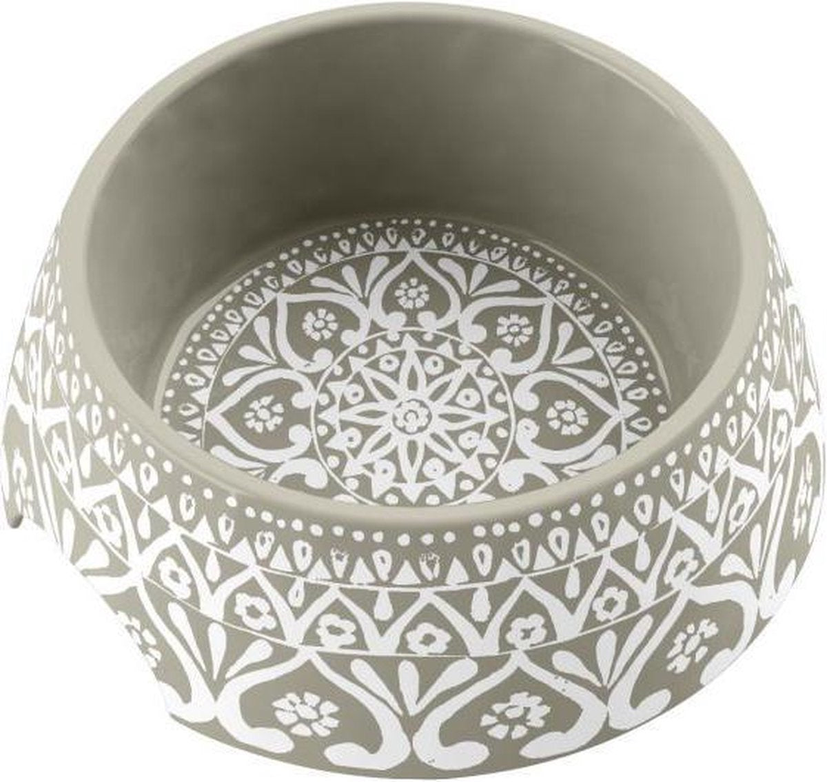 Tarhong voerbak boho medallion taupe 18x18x7 cm 590 ml